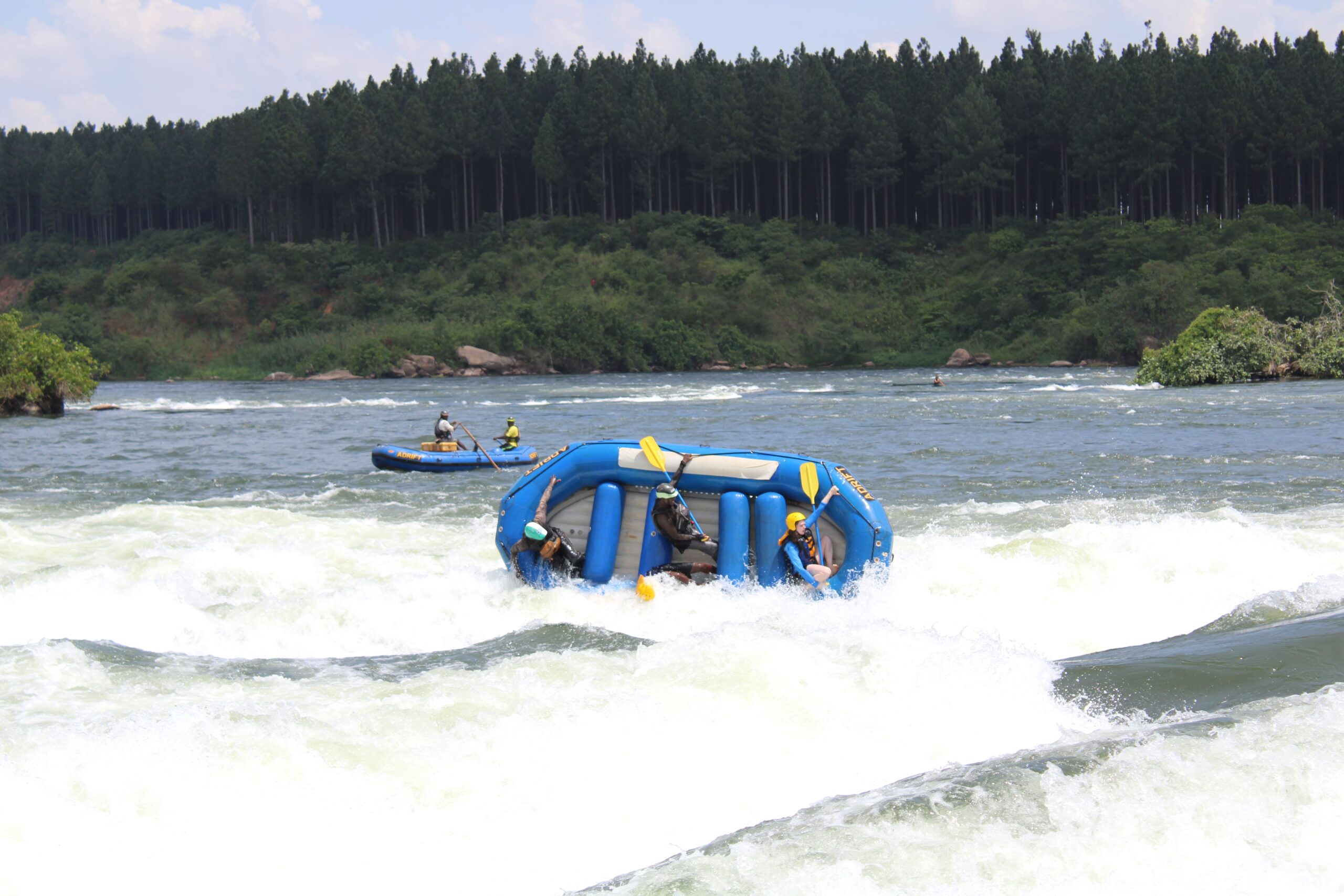 Adventurers taking a Grade 5 White Water Rafting at Itanda Falls Jinja