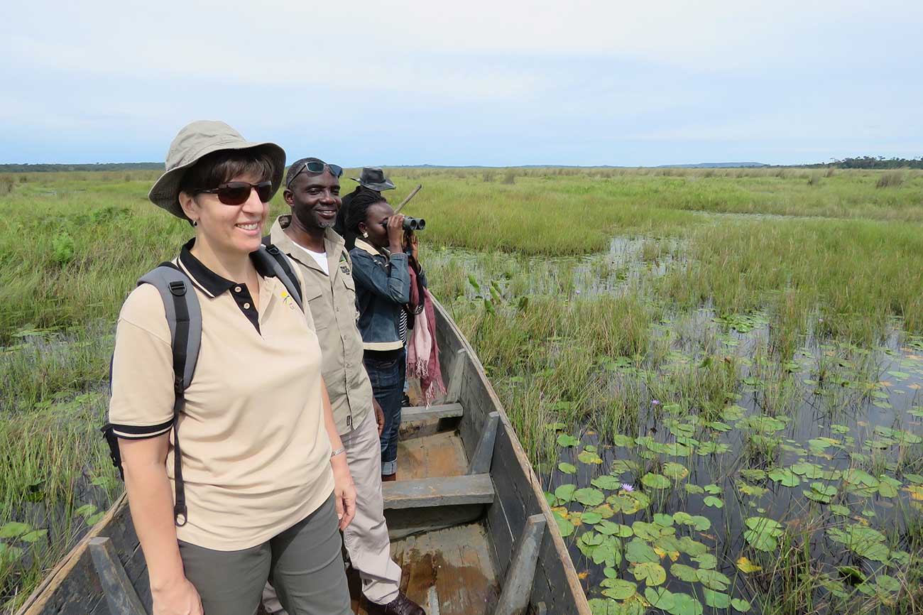 Canoe tour at Mabamba Swamp Uganda, the best spot for Birdwatching Near Entebbe