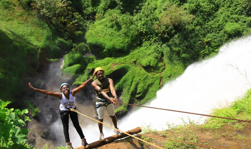 Abseiling in Uganda